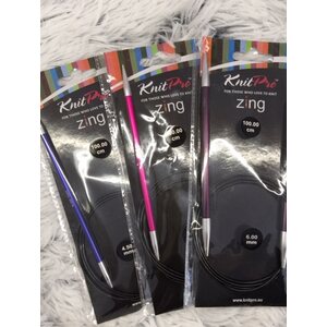 Knit Pro Zing 100 cm kiinteä pyöröpuikko