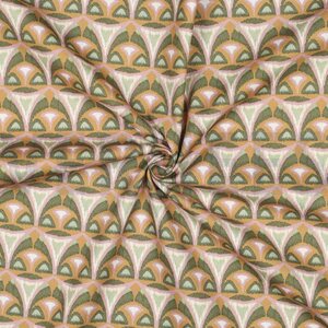 Verhees Textiles Canvas digital abst. mauve-okra