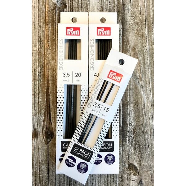 Prym Ergonomics Garbon sukkapuikot hiilikuituvahvisteella