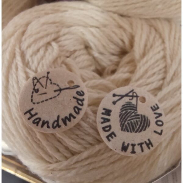 Prym Hand made -merkit, kierrätyspuuvillaa