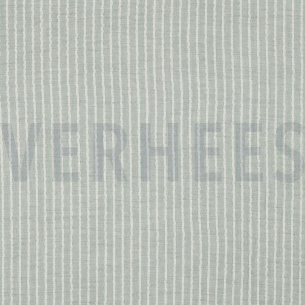 Verhees Textiles Yarn dyed stripes, Old green